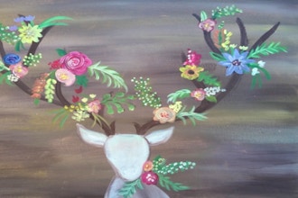 Paint Nite: Flowers For My Deer